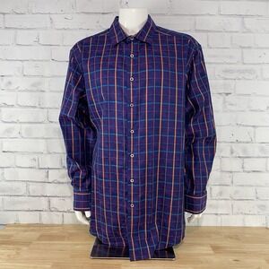 Robert Graham Shirt Men's 2XL Long Sleeve Button Up‎ Contrasting Cuffs Paisley